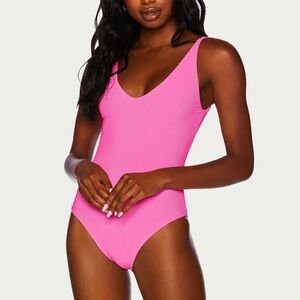Beach Riot Reese Neon Pink One Piece Swimsuit